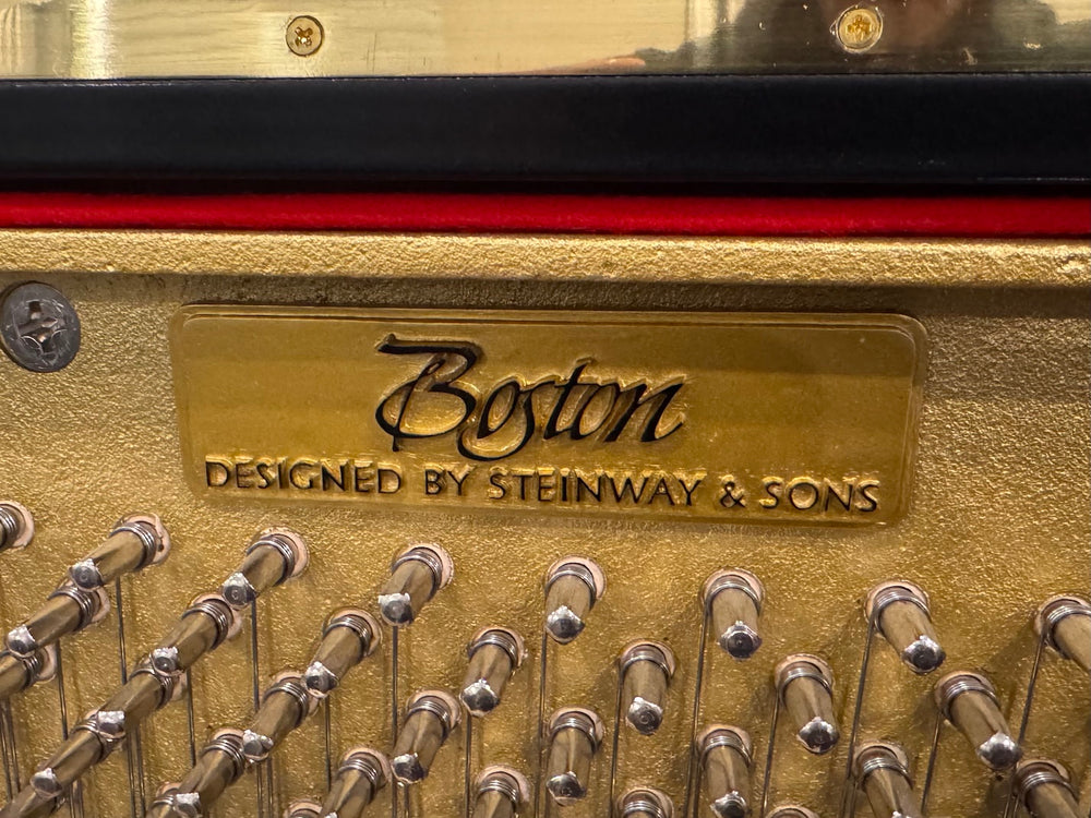 Steinway Designed Boston UP126E, 49.5' Professional Grade Upright Piano, Polished Ebony. Made in Japan in 2000.