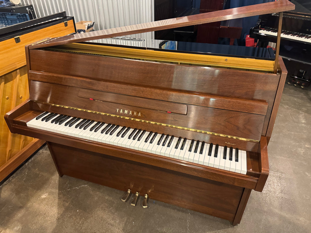 1988 Yamaha M108 42' Upright in Satin American Walnut. Made in Japan