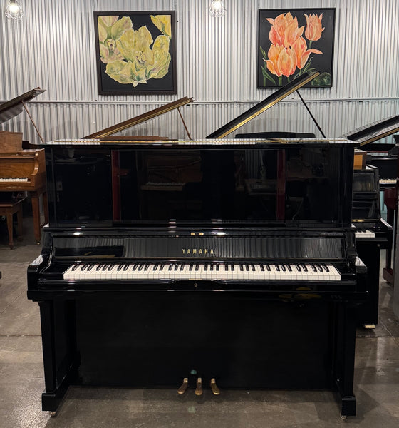 Yamaha U5, 52" Concert Grade Upright Piano, Polished Ebony, 2001. Made in Japan.